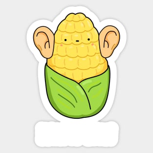 Ears Of Corn Cute Corn Pun Sticker